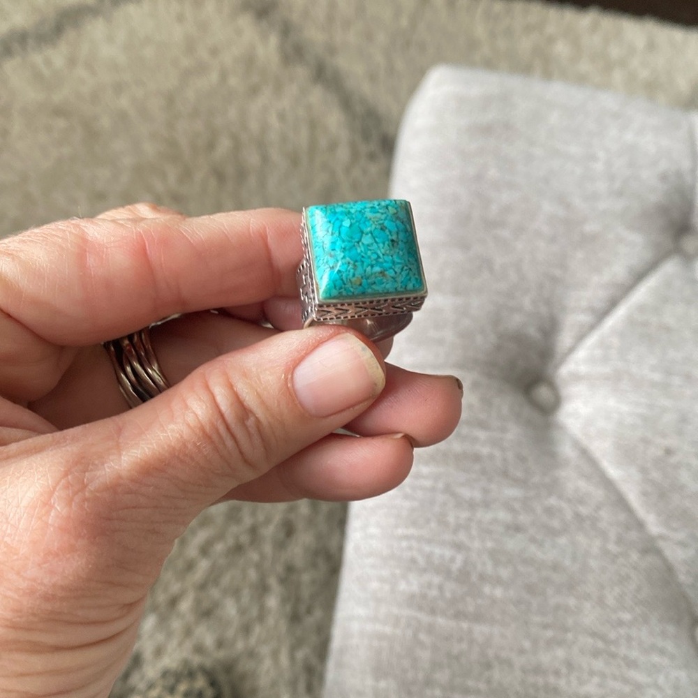 Silpada Turquoise Silver Ring size 6 - Picture 4 of 5